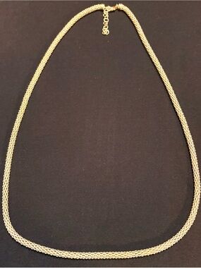 Vintage MILOR ITALY Popcorn Sterling Silver Gold Vermeil Necklace - 30”